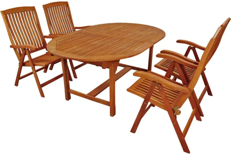 Gartentischgruppe 'Sun Flair' aus Eukalyptus, braun