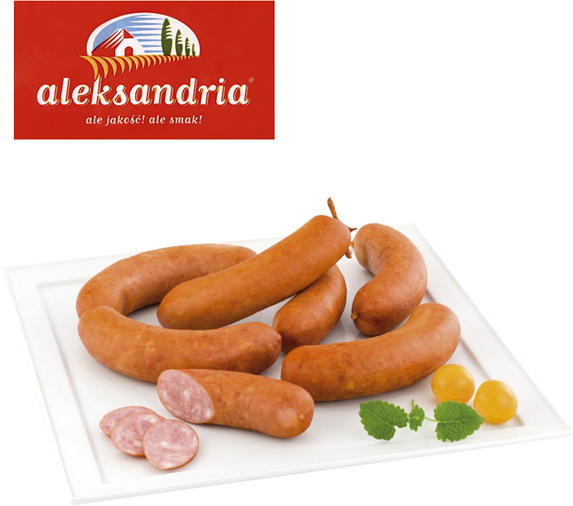 Geräucherte Wurst zum Grillen nach polnischem Rezept, mittelgrob