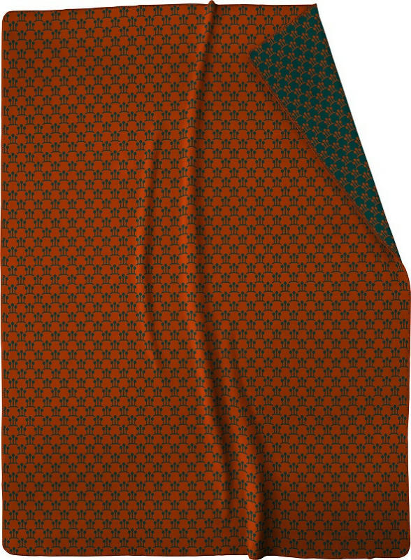 Biederlack Wohndecke Grace Orange und Blau