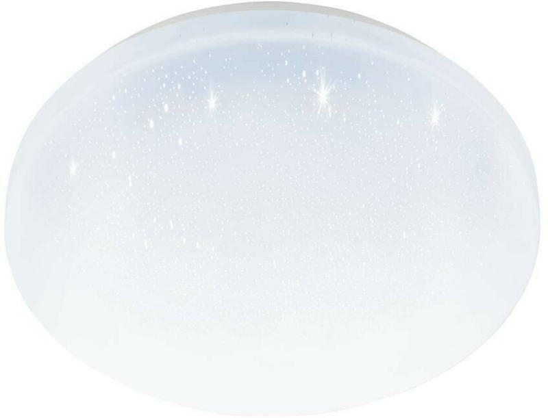 LED Deckenleuchte mit Kristalleffekt Weiß Stahl D26cm