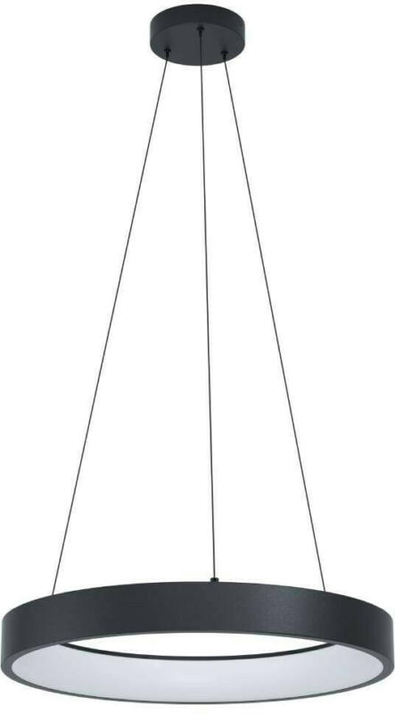 LED Pendelleuchte Schwarz, Stahl D60cm