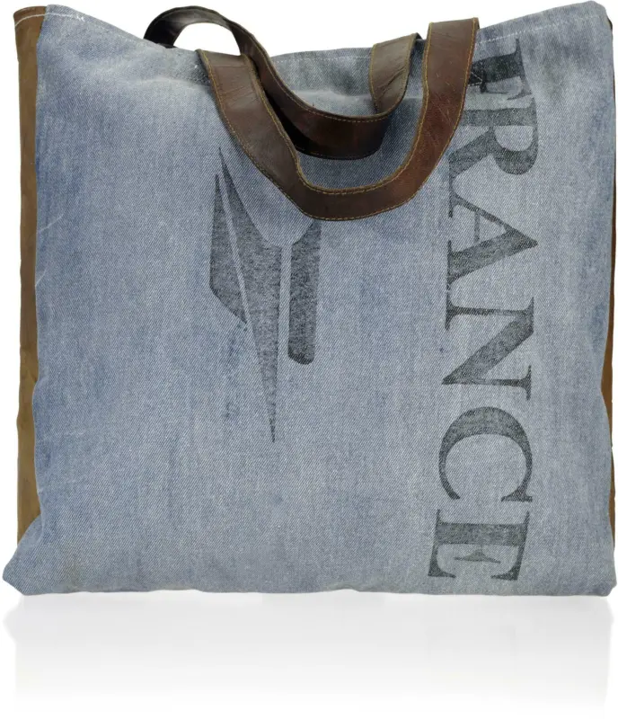 Handtasche in Blau 'France' ca.40x46cm