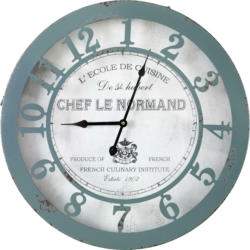Uhr Normandie in Blau/ Weiss ca.Ø50cm