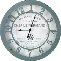 Uhr Normandie in Blau/ Weiss ca.Ø50cm
