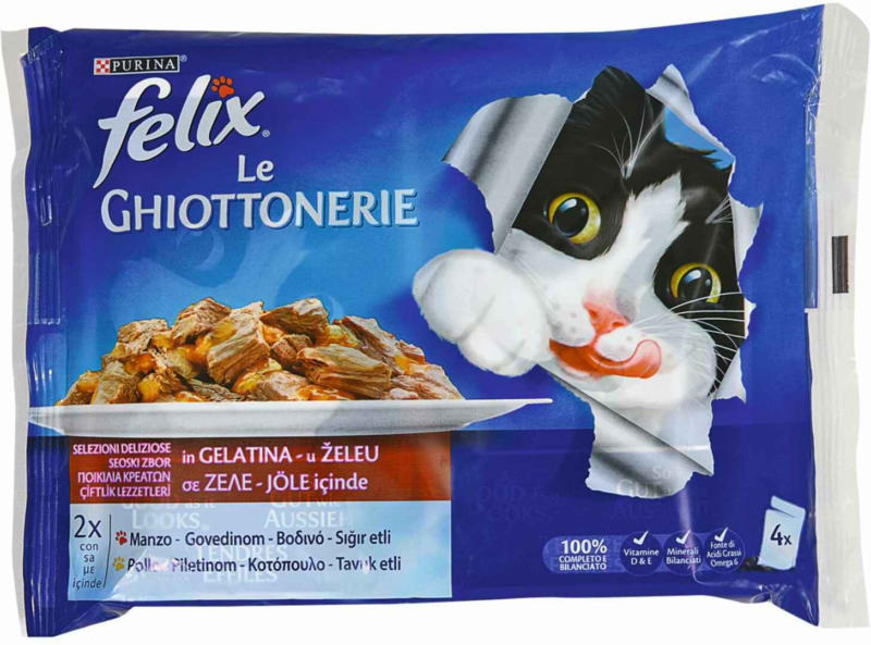 Felix Le Giottonerie Rind & Poulet 4 x 100 g -
