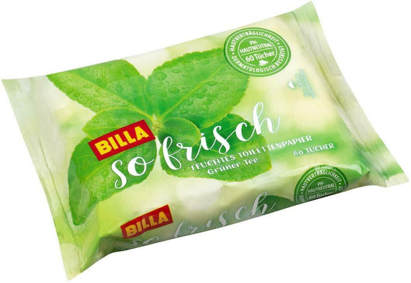 BILLA Feuchtes Toilettenpapier Grüner Tee