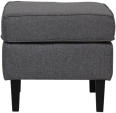 Hocker YANIS 50x50x44cm Stoff hellgrau