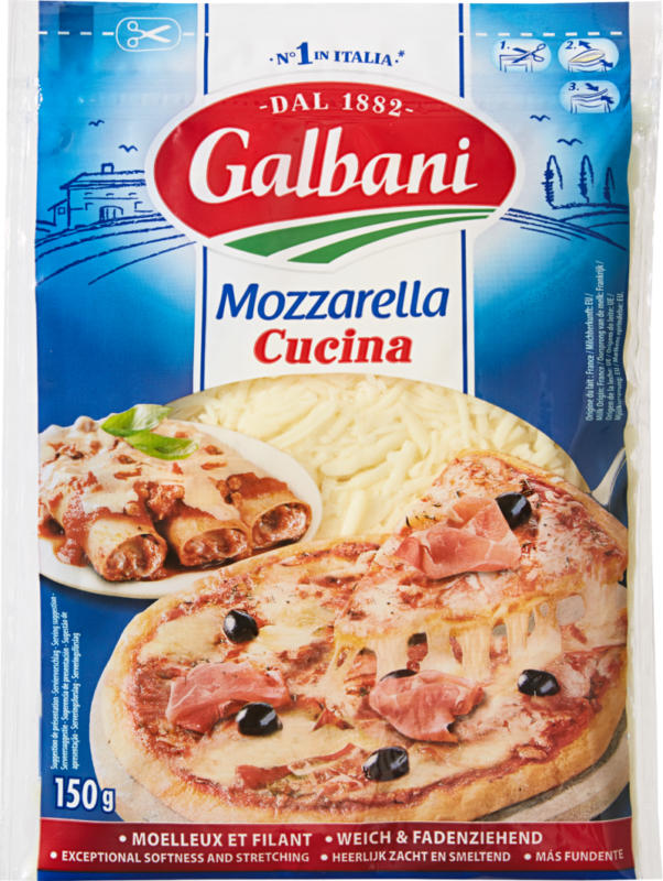 Galbani Mozzarella Cucina, gerieben, 150 g