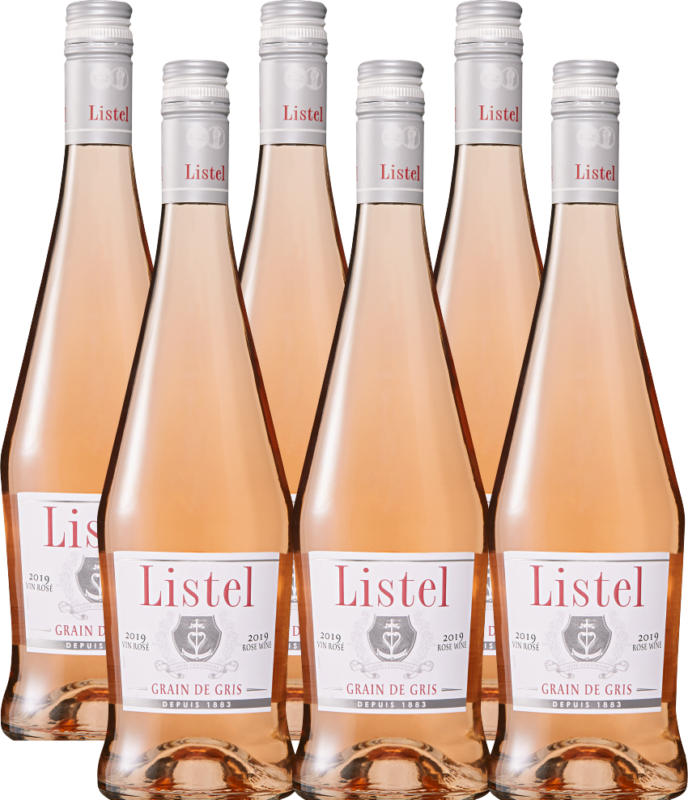 Listel Grain de Gris Rosé Terres du Midi IGP, 2020, Languedoc-Roussillon, France, 6 x 75 cl