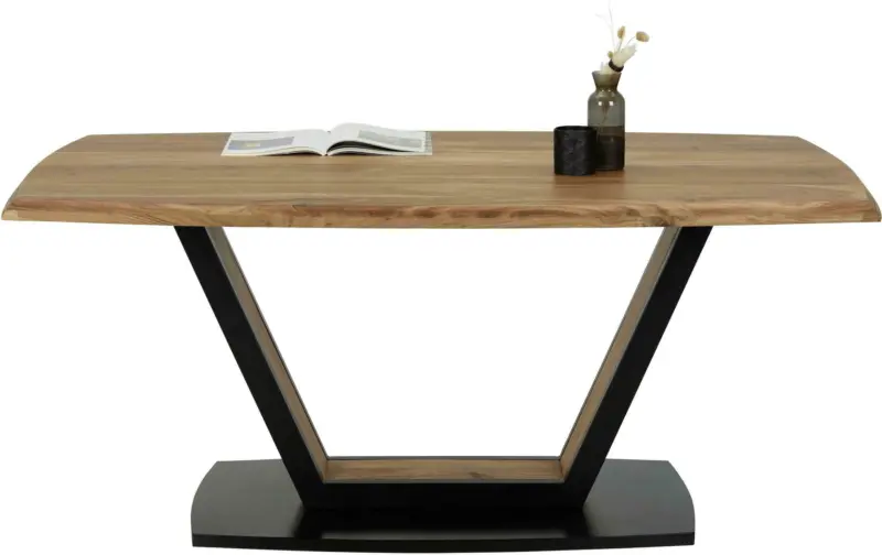 Esstisch aus Echtholz in Akazienfarben