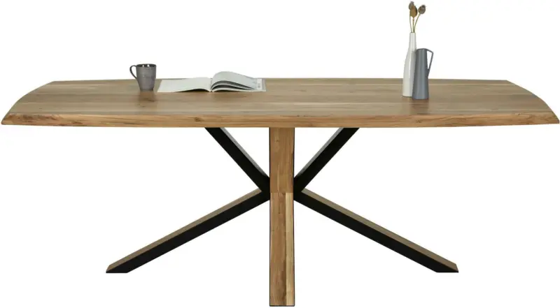 Esstisch aus Echtholz in Akazienfarben