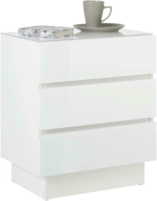 Nachtkästchen in Weiß