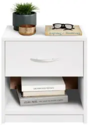 Nachtk&auml;stchen 'Base' , wei&szlig;