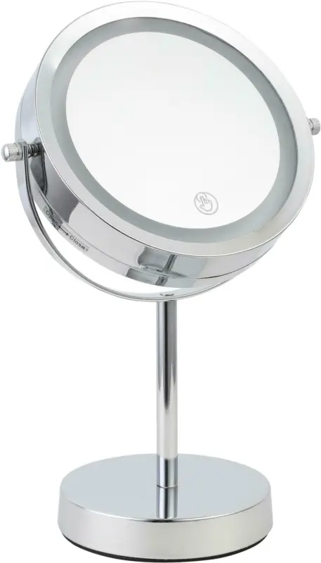 Leuchtenspiegel Mirri in Chromfarben