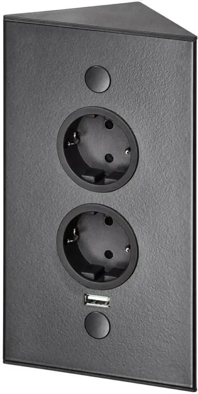 Steckdosenelement Riva USB in Schwarz