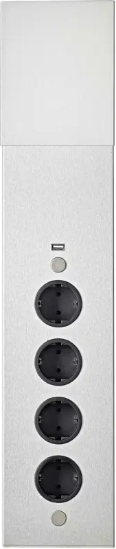 Steckdosenelement Riva USB aus Edelstahl