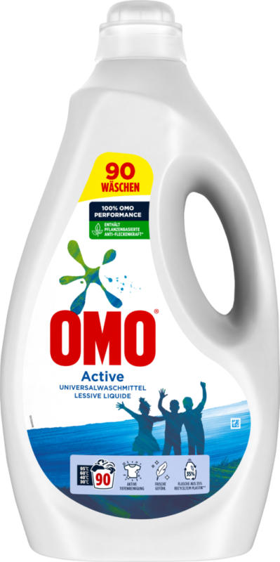 Detersivo liquido Regular Omo , 90 cicli di lavaggio, 4,5 litri