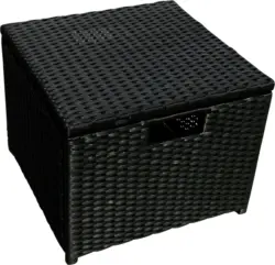 Gartenhocker 'Faro' schwarz