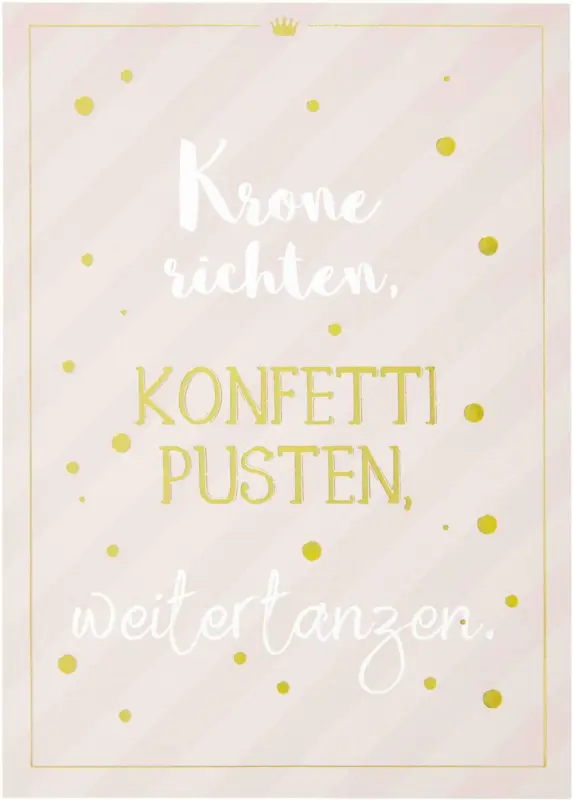 Postkarte Vollzeitprinzessin in Rosa