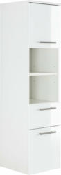 Hochschrank „VIVA“, 135 cm, mit Tür, weiß hochglanz weiß