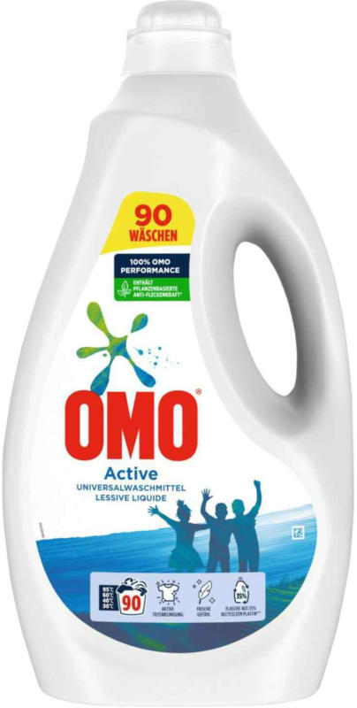 Omo Flüssigwaschmittel Active 90 Wäschen -
