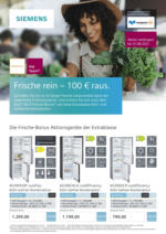 Siemens Frische rein – 100 € raus. - bis 31.07.2021