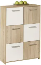 Highboard 'Egadi' , weiß, eiche