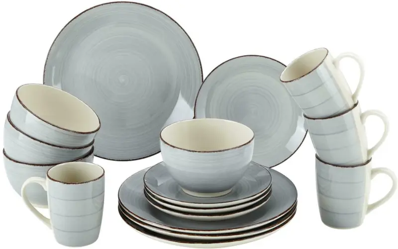 Kombiservice Catalina aus Steinzeug, 16-teilig