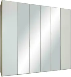 Drehtürenschrank in Weiß/ Eichefarben ca. 265x222x63cm