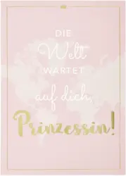 Postkarte Vollzeitprinzessin in Rosa