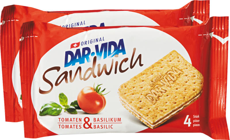 Sandwich Pomodoro & Basilico Dar-Vida Hug, 2 x 195 g