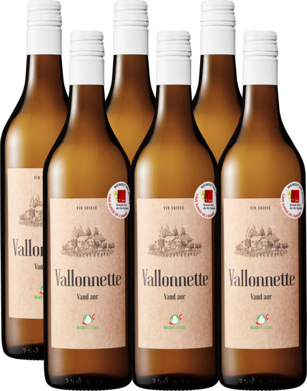 Vallonnette AOC La Côte Bio Suisse , 2020, Waadt, Schweiz, 6 x 70 cl