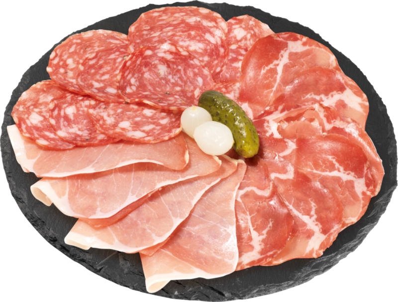 Negroni Antipastiplatte, assortiert: Salami Milano, italienischer Rohschinken, Coppa, 120 g