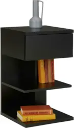 Nachtk&auml;stchen in Schwarz