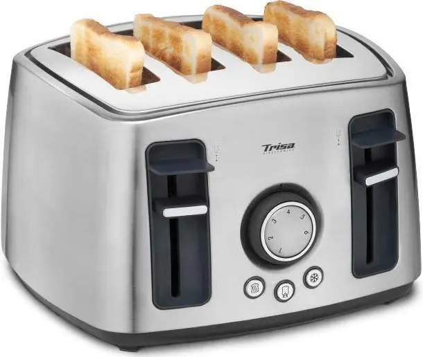 Toaster Family Toast in Edelstahlfarben