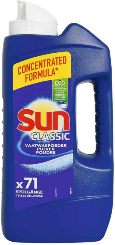 Sun Classic Poudre de lavage pour lave-vaisselle 71 lavages -
