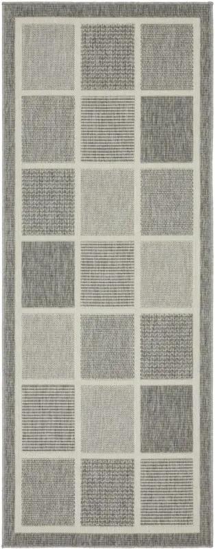 Flachwebeteppich Minnesota 1 in Grau ca. 80x200cm