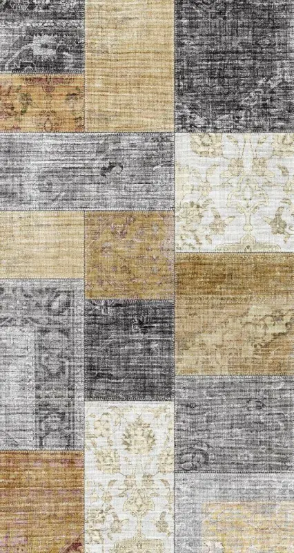 Webteppich Kabul 1 in Gelb ca. 80x150cm