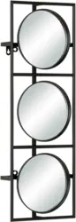 Wandspiegel aus Metall in Schwarz