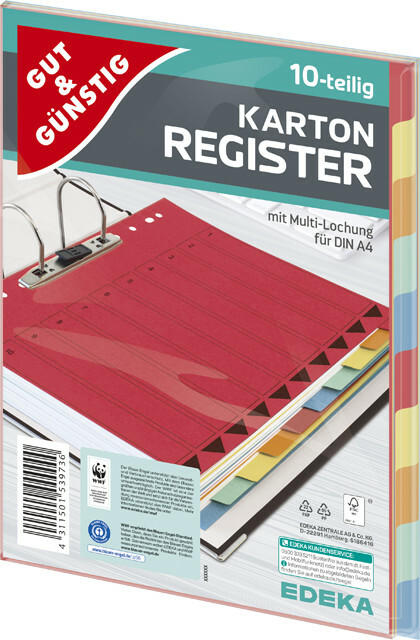 Gut & Günstig Kartonregister