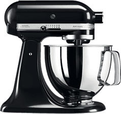 KITCHENAID KSM125 BLACK+SPRITZSCHUTZ -
