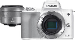 CANON EOS M50 Mark II Body + EF-M 15-45mm f/3.5-6.3 IS STM - Fotocamera (Risoluzione efficace della foto: 24.1 MP) Bianco