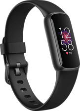 FITBIT Luxe - Bracelet d'activité (S: 140-180 mm / L: 180-220 mm, Silicone, Noir/Acier inoxydable graphite)