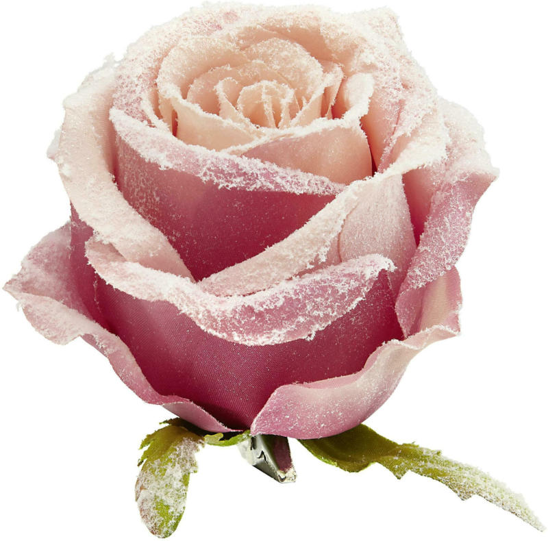 Kunstpflanze Rose in Altrosa