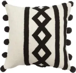 Zierkissen Levin in Natur/Schwarz ca. 45x45cm