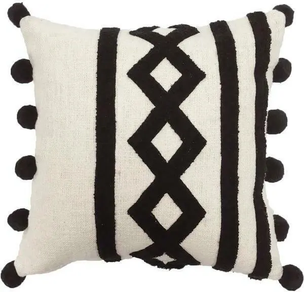 Zierkissen Levin in Natur/Schwarz ca. 45x45cm