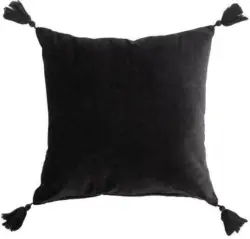 Zierkissen Carmelo in Schwarz ca. 45x45cm