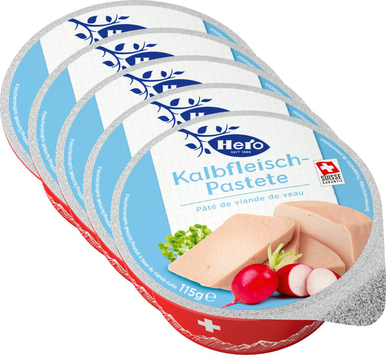 Hero Kalbfleisch-Pastete, 5 x 115 g