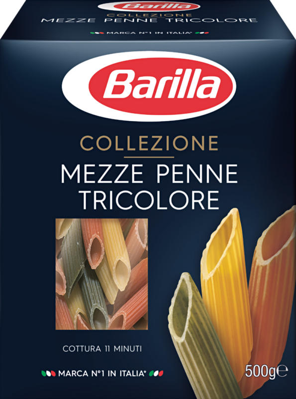 Mezze Penne Tricolore Collezione Barilla , 500 g
