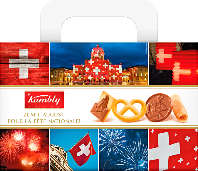 Coffret de biscuits pour la fête nationale Kambly, assortiti, 380 g